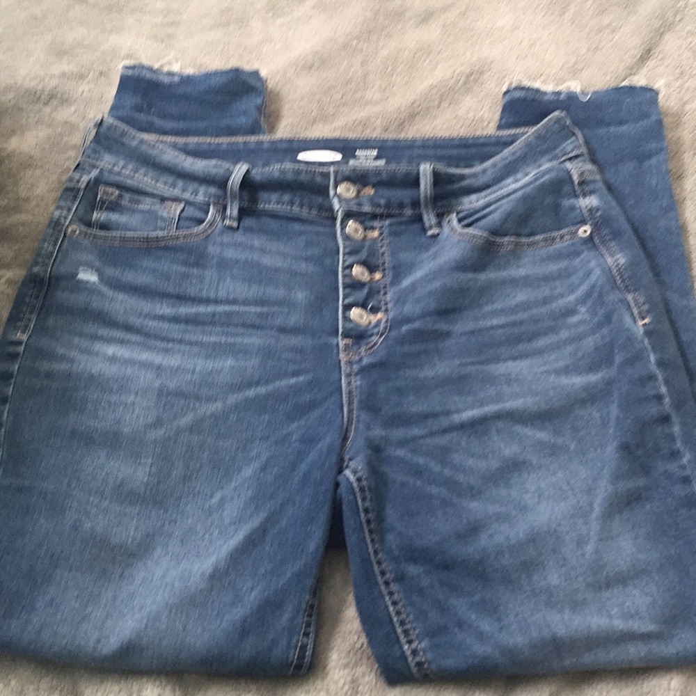 Slightly distressed jeans